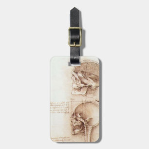 Leonardo da Vinci- Studies of human skull Luggage Tag
