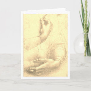 Leonardo da Vinci, Study of a Woman's Hands Card
