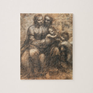 Leonardo da Vinci The Leonardo Cartoon Fine Art  Jigsaw Puzzle