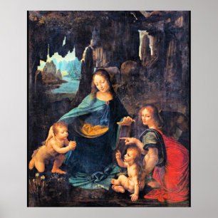 Leonardo da Vinci - The Virgin of the Rocks,  Poster