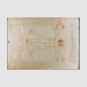 Leonardo Da Vinci, The Vitruvian Man,Renaissance Tissue Paper