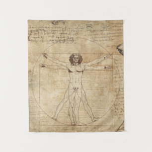 Leonardo Da Vinci The Vitruvian Man Tapestry