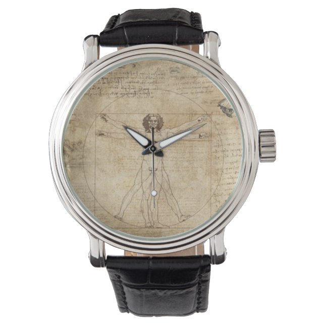 Leonardo Da Vinci The Vitruvian Man Watch (Front)