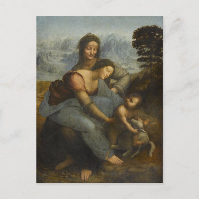 Leonardo Da Vinci - Virgin And Child With Saint Postcard (Front)