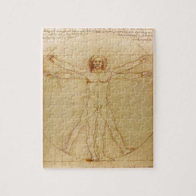 Leonardo da Vinci , Vitruvian Man Jigsaw Puzzle (Vertical)