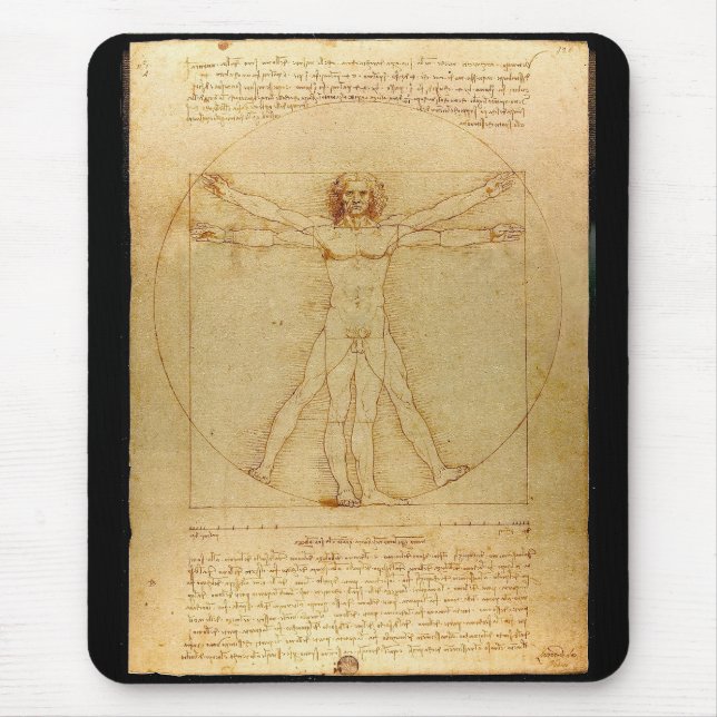 Leonardo da Vinci , Vitruvian Man Mouse Pad (Front)