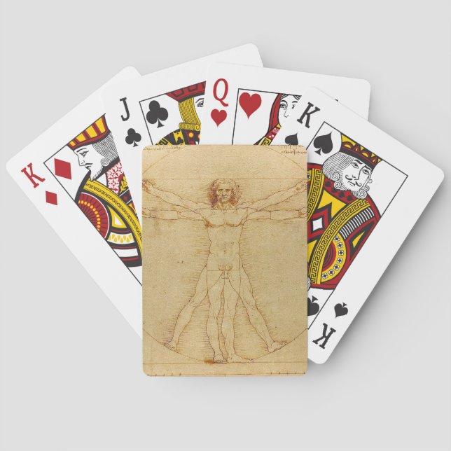 Leonardo da Vinci, Vitruvian Man Playing Cards (Back)