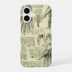 Leonardo da Vinci's Anatomy of the Human Hand iPhone 16 Case