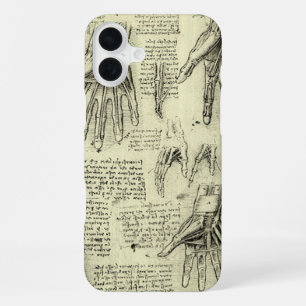 Leonardo da Vinci's Anatomy of the Human Hand iPhone 16 Plus Case
