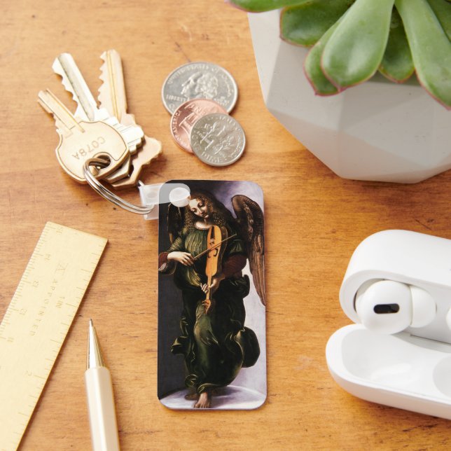 Leonardo da Vinci's Angel in Green with a Vielle Key Ring (Desk)