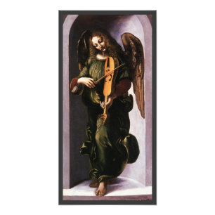 Leonardo da Vinci's Angel in Green with a Vielle Photo Print