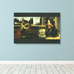Leonardo da Vinci's Annunciation of the Lord Canvas Print