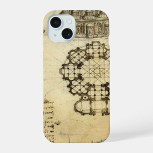 Leonardo da Vinci's Architectural Cathedral Study iPhone 15 Case