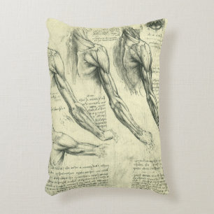 Leonardo da Vinci's Arm and Shoulder Anatomy Decorative Cushion