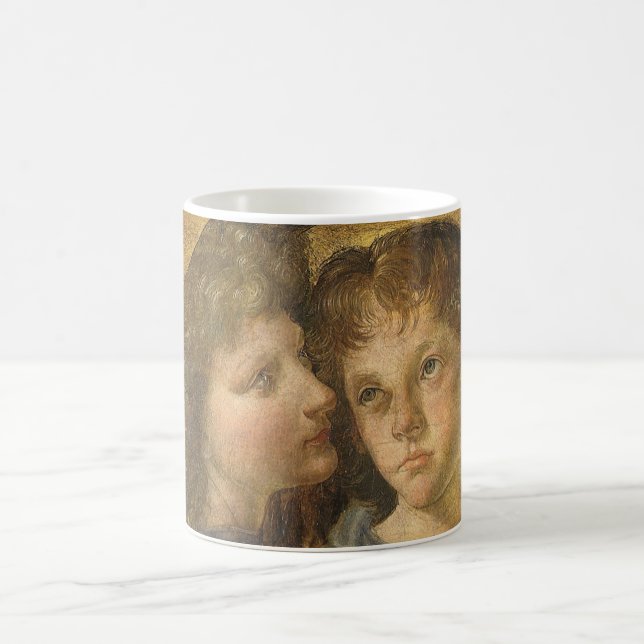 Leonardo da Vinci's Baptism of Christ Angels Coffee Mug (Center)