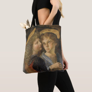 Leonardo da Vinci's Baptism of Christ Angels Tote Bag
