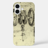 Leonardo da Vinci's Engineering Sketch of a Wheel