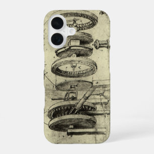 Leonardo da Vinci's Engineering Sketch of a Wheel iPhone 16 Case