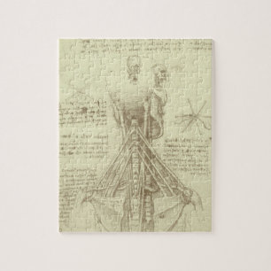 Leonardo da Vinci's Human Anatomy Spinal Column Jigsaw Puzzle
