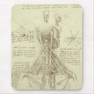Leonardo da Vinci's Human Anatomy Spinal Column Mouse Pad