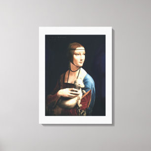 Leonardo da Vinci's Lady with an Ermine (ca. 1490) Canvas Print