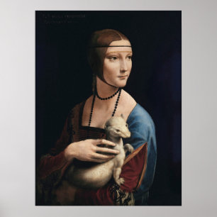Leonardo da Vinci's Lady with an Ermine Poster