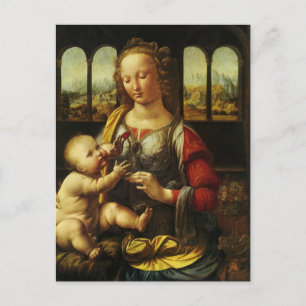 Leonardo da Vinci's Madonna of the Carnation Postcard