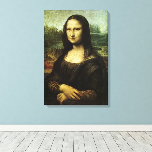 Leonardo da Vinci's Mona Lisa, Renaissance Art Canvas Print (Insitu(Wood Floor))