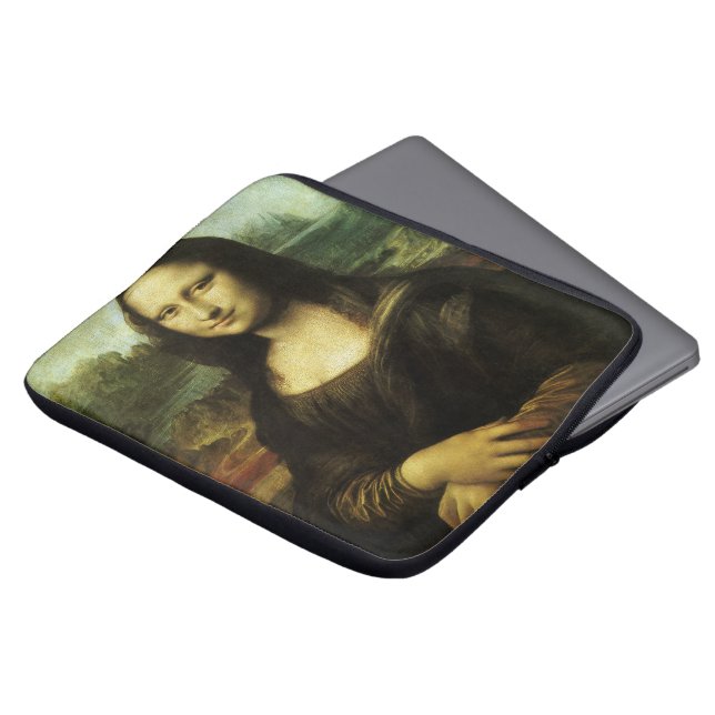 Leonardo da Vinci's Mona Lisa, Renaissance Art Laptop Sleeve (Front Top)