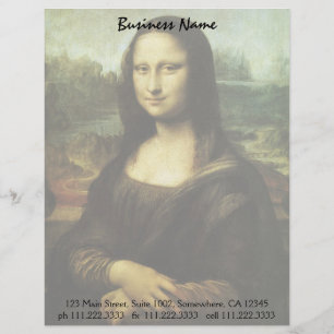 Leonardo da Vinci's Mona Lisa, Renaissance Art Letterhead Design