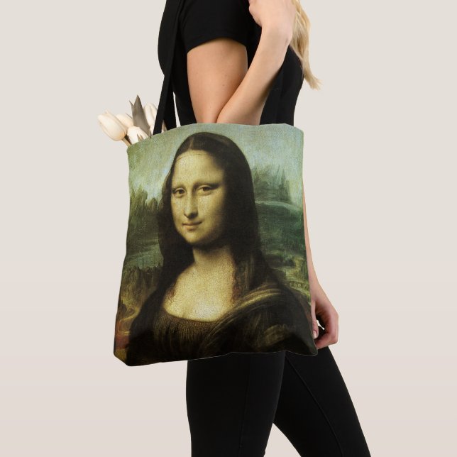 Leonardo da Vinci's Mona Lisa, Renaissance Art Tote Bag (Close Up)
