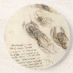 Leonardo da Vinci's Old Man and Water Sketch Coaster