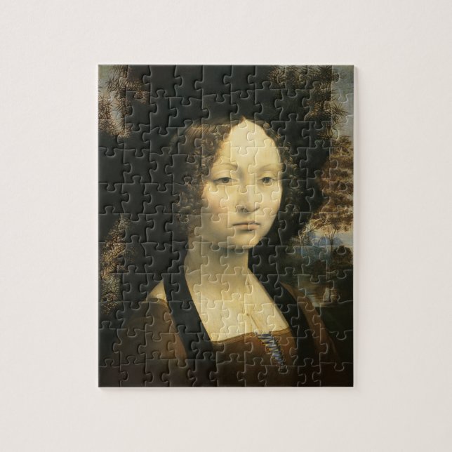 Leonardo da Vinci's Portrait of Ginevra Benci Jigsaw Puzzle (Vertical)