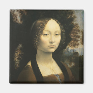 Leonardo da Vinci's Portrait of Ginevra Benci Magnet