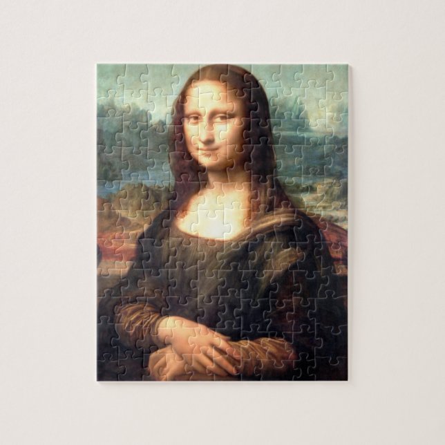 Leonardo da Vinci's Portrait of Mona Lisa  Jigsaw  Jigsaw Puzzle (Vertical)