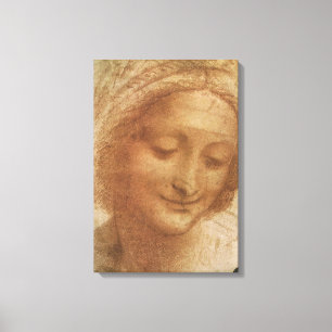 Leonardo da Vinci's Portrait of Saint Anne Study Canvas Print