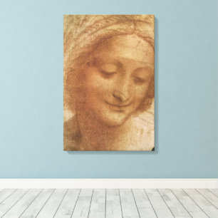 Leonardo da Vinci's Portrait of Saint Anne Study Canvas Print