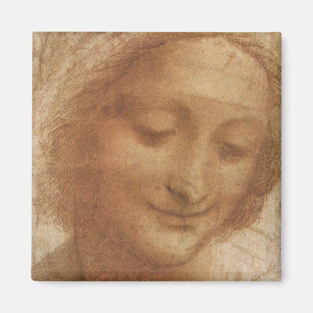 Leonardo da Vinci's Portrait of Saint Anne Study Magnet (Front)