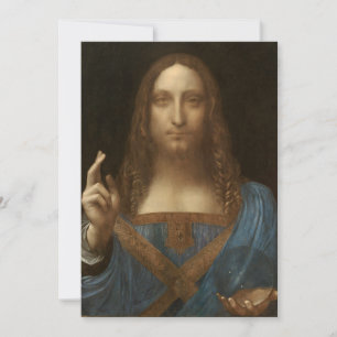 Leonardo da Vinci's Salvator Mundi (Jesus Christ) Invitation