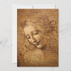 Leonardo da Vinci's Scapigliata, Head of a Woman Invitation