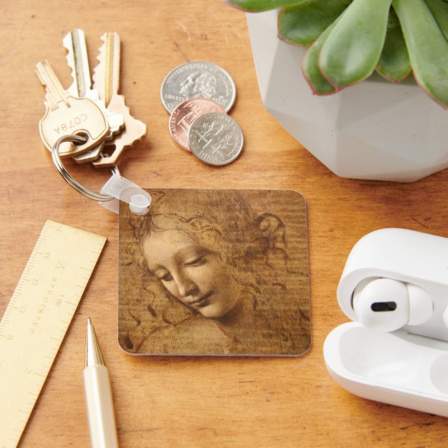 Leonardo da Vinci's Scapigliata, Head of a Woman Key Ring (Desk)