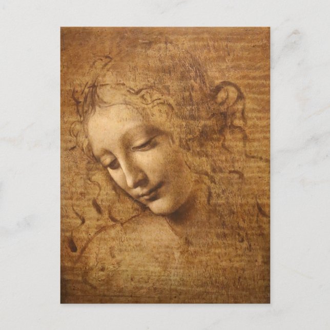 Leonardo da Vinci's Scapigliata, Head of a Woman Postcard (Front)