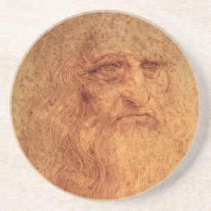 Leonardo da Vinci's Self Portrait, Renaissance Art Coaster
