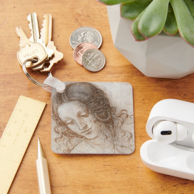Leonardo da Vinci's Study of the Head of Leda Key Ring (Desk)