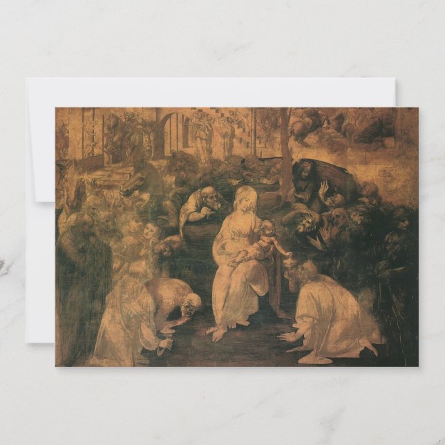 Leonardo da Vinci's The Adoration of the Magi Invitation (Front)