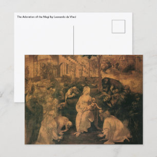 Leonardo da Vinci's The Adoration of the Magi Postcard