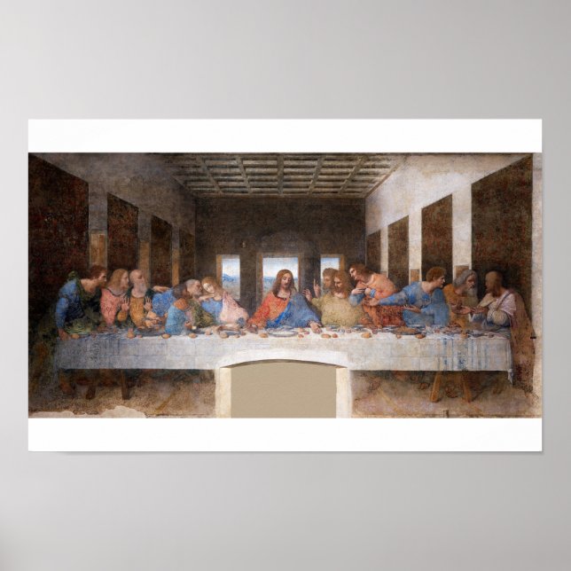 Leonardo da Vinci's The Last Supper (1495-1498) Poster (Front)