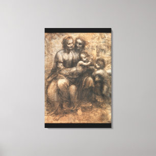 Leonardo da Vinci's The Leonardo Cartoon(1499–1500 Canvas Print