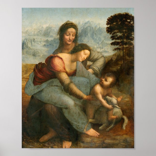 Leonardo da Vinci's The Virgin and Child Poster (Front)
