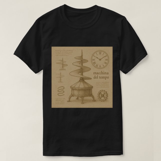 Leonardo Da Vinci's Time Machine?! T-Shirt (Design Front)